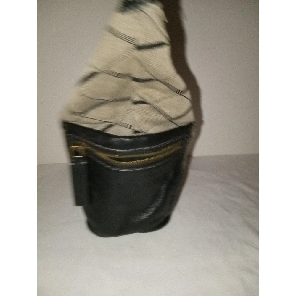 Fossil Black/Grey Fabric/Leather Hobo Shoulder Bag‎ Issue No 1954